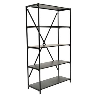 Librería Intempora 5 estantes metálicos 155 cm – Negra