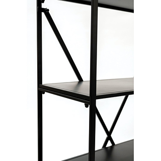 Librería Intempora 5 estantes metálicos 155 cm – Negra