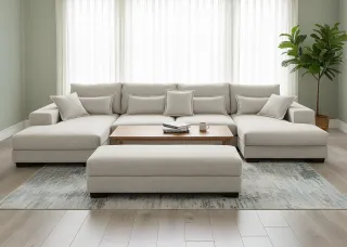 Sofá modular gris 365cm