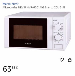Microondas Nevir - 1 mes de uso