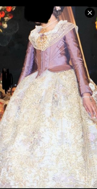 Corpiño Fallera Niña Talla 10 Morado Dorado