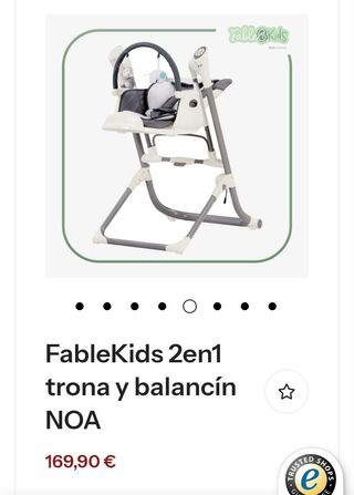 FableKids 2en1 trona balancín NOA 6-36 meses