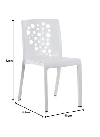 Juego 5 Sillas Jardín Cocktail Plástico Blanco