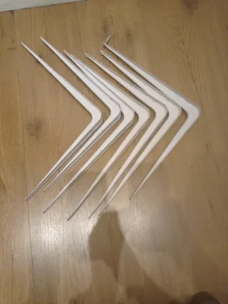 Escuadras de pared blancas (6 unidades)