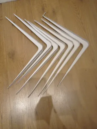 Escuadras de pared blancas (6 unidades)