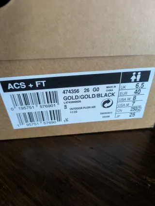 Zapatillas Salomon ACS + FIT Negro/Dorado