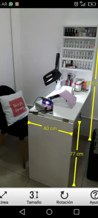 Scrivania pieghevole su misura per unghie