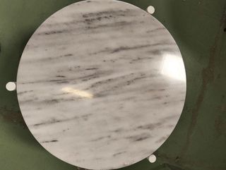 Mesa de centro 58x58x35 Metal blanco mármol