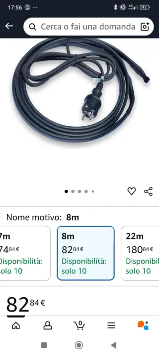 Cavo scaldante Calorique SLL 30W/m 8m