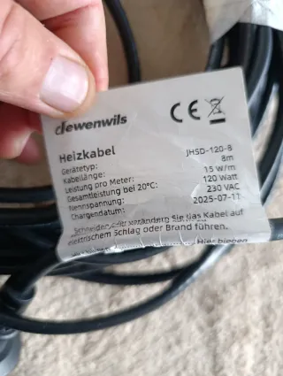 Cavo scaldante Calorique SLL 30W/m 8m