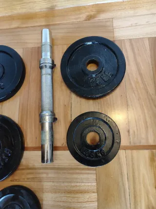 Mancuernas ajustables con discos