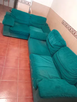 Sofá modular verde agua