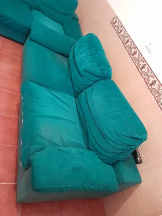Sofá modular verde agua