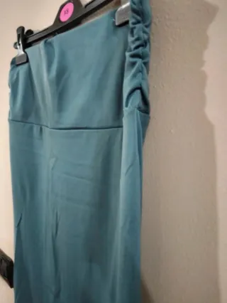 Gonna premaman lunga blu petrolio taglia s