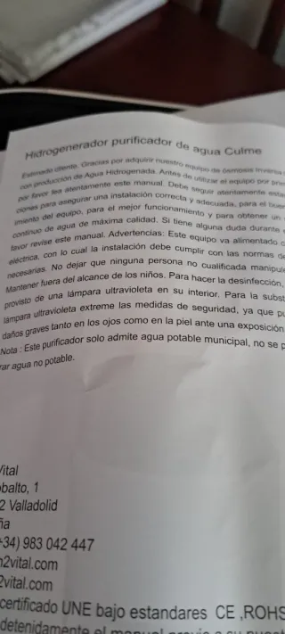 Hidrogenerador y purificador de agua