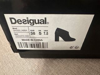 Botines Desigual Negros Talla 38 Brillantes