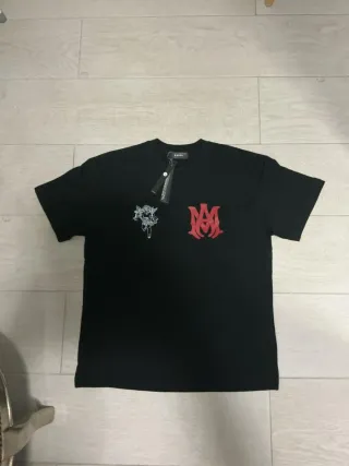 Camiseta Amiri Negra con Estampado