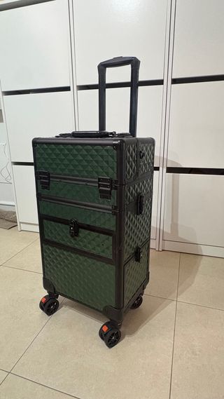Maleta de maquillaje profesional verde