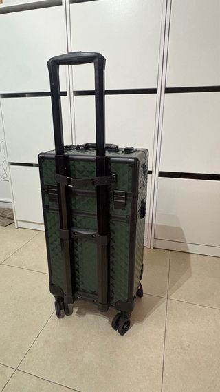 Maleta de maquillaje profesional verde