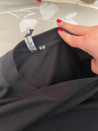 Jersey negro peplum Boohoo