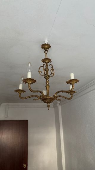 Lámpara de techo vintage dorada