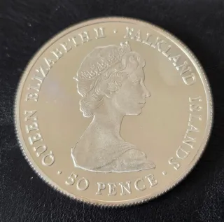 Moneda 50 peniques Plata 1981 Boda Real