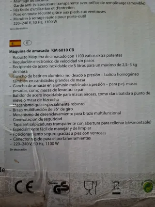 Amasadora Batidora Booman 6010 CB Roja