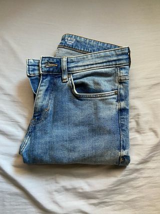 Pantalón skinny azul Celio