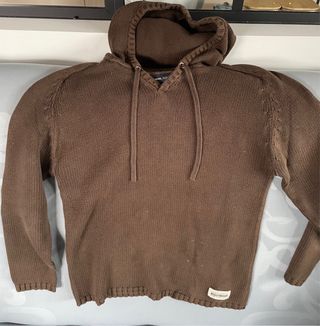 Jersey H&M Capucha Marrón Talla L