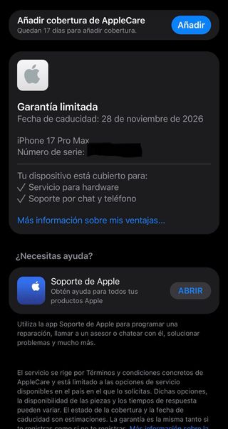 iPhone 17 Pro Max Naranja-100% bateria,AppleCare+