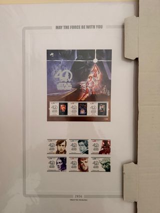 Star Wars 40 Aniversario hoja sellos numerada