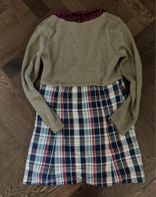 Vestito in misto lana e cotone