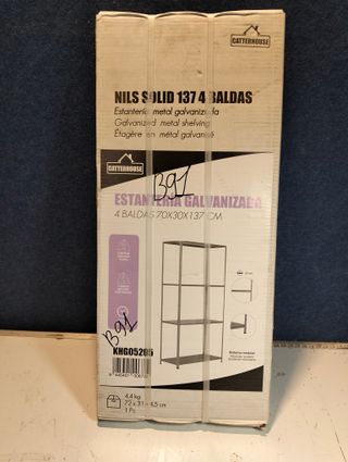 Estantería Galvanizada CatterHouse Nils 137, 4 Baldas – 200 kg