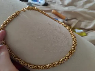 Collana maglia bizantina dorata