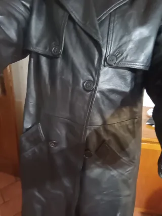 Cappotto in vera pelle nero