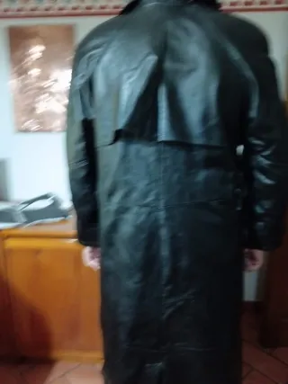 Cappotto in vera pelle nero