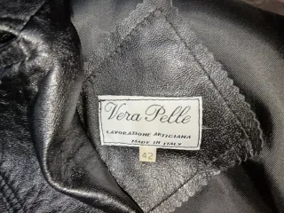 Cappotto in vera pelle nero