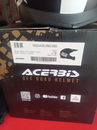 Casco Moto Acerbis Junior Negro