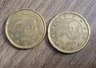 Moneda 20 céntimos Cervantes 1999