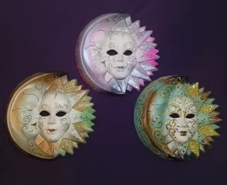 3 Máscaras Venecianas Artesanales