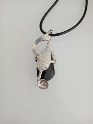 Colgante Nota Musical Negro y Plateado