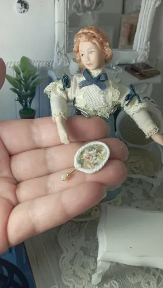 Ventaglio Miniatura 1:12 Scena Bucolica