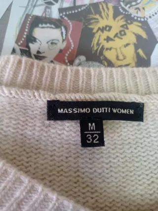 Jersey Massimo Dutti lana floral crudo