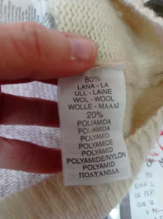 Jersey Massimo Dutti lana floral crudo