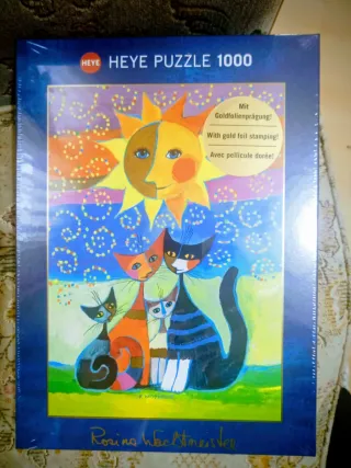 Puzzle Heye 1000 piezas Gatos Sol