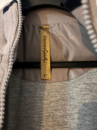 Chaqueta Peter Cook acolchada beige y gris L