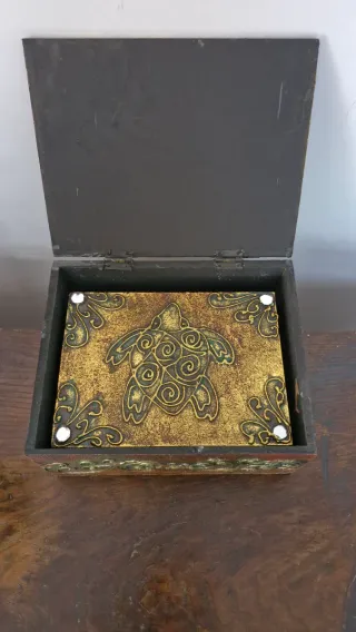 Set 3 scatole esotiche decorative con tartarughe