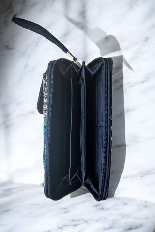 Bolso Cartera Bordado Floral