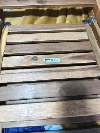 2 Sillas de Madera Acacia Ikea Nämmarö