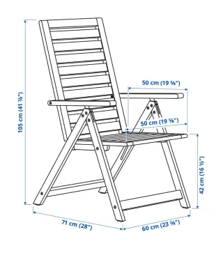 2 Sillas de Madera Acacia Ikea Nämmarö